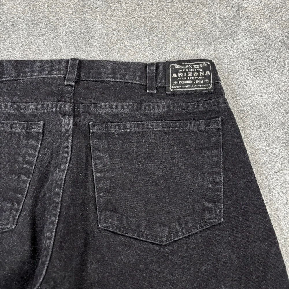 Vintage Arizona Jean Shorts Mens 34 Loose Dark Wash Black Denim Cotton Baggy Y2K